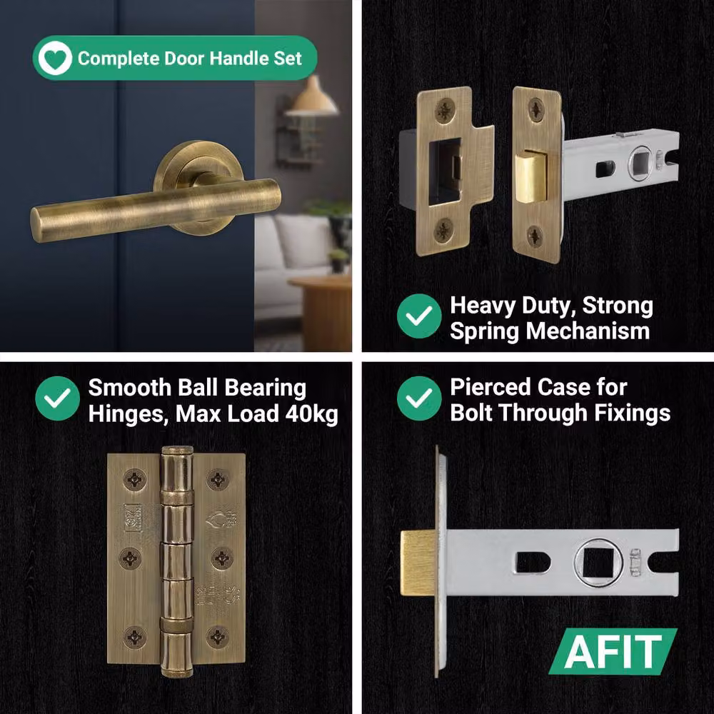 AFIT Brass Rosette Set in Gold, 100mm – 6