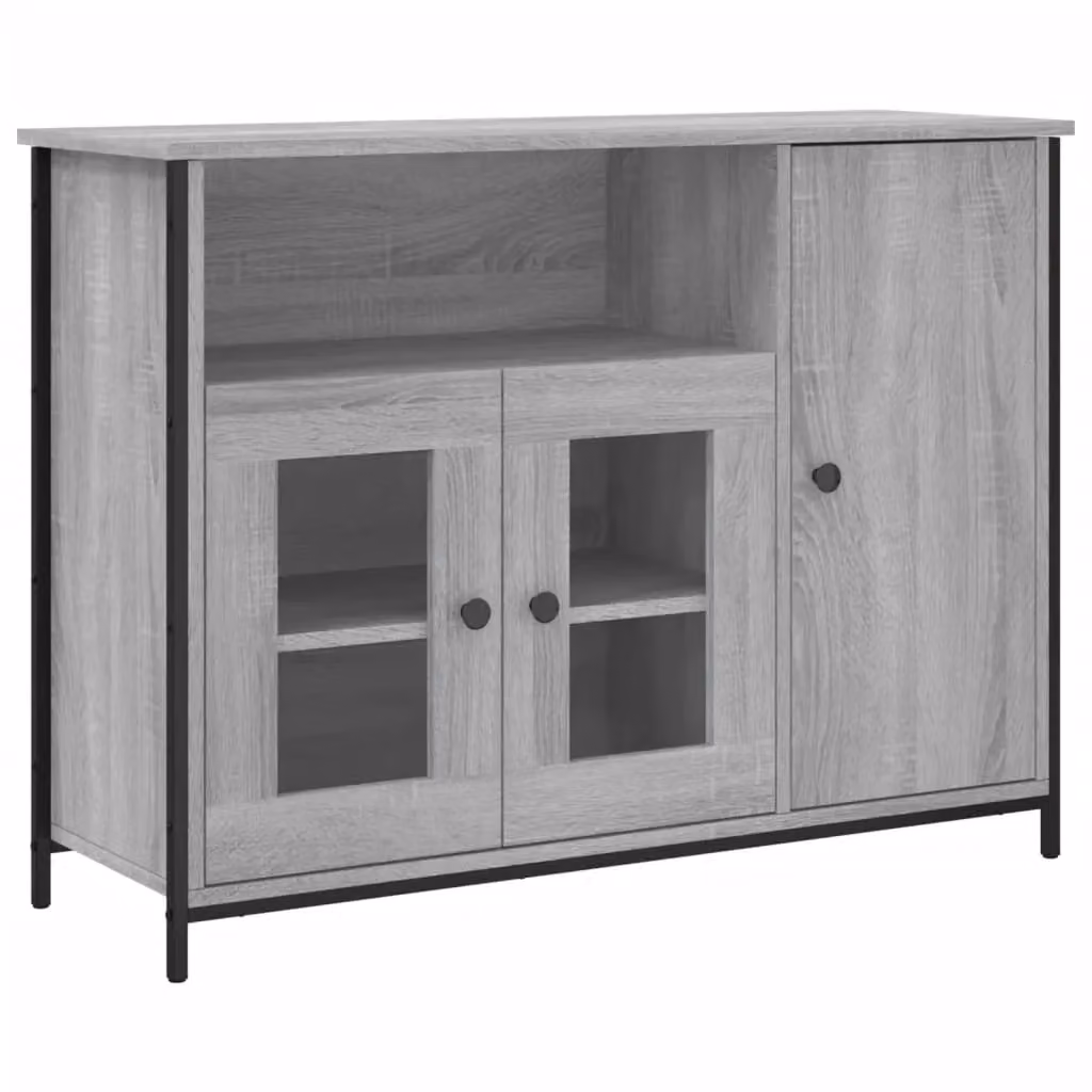 Berkfield Home Grey Sonoma Sideboard, W/D/H: 100 x 35 x 75 cm – 2