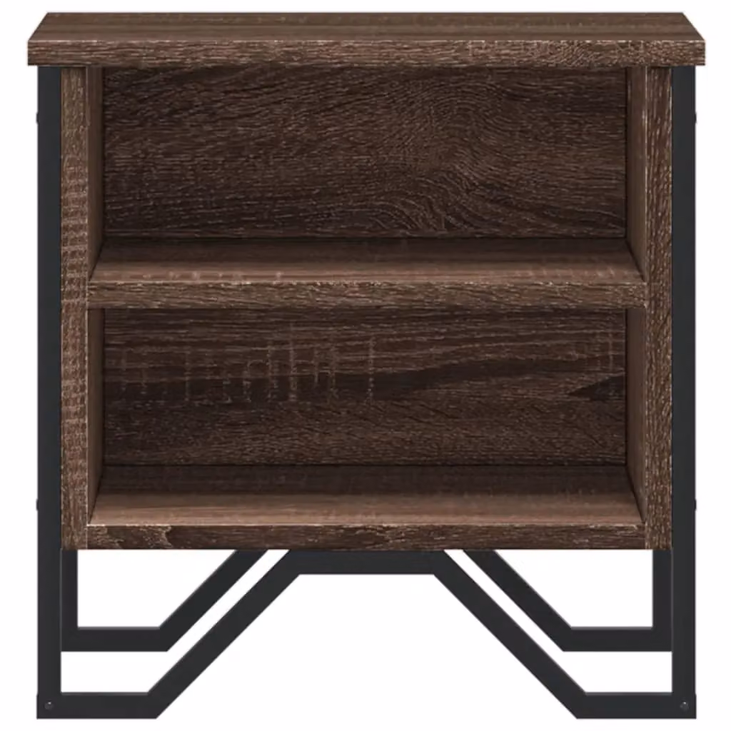 Berkfield Home Brown Oak Bedside Cabinet in Engineered Wood W/D/H: 40 x 30 x 40 cm – 5