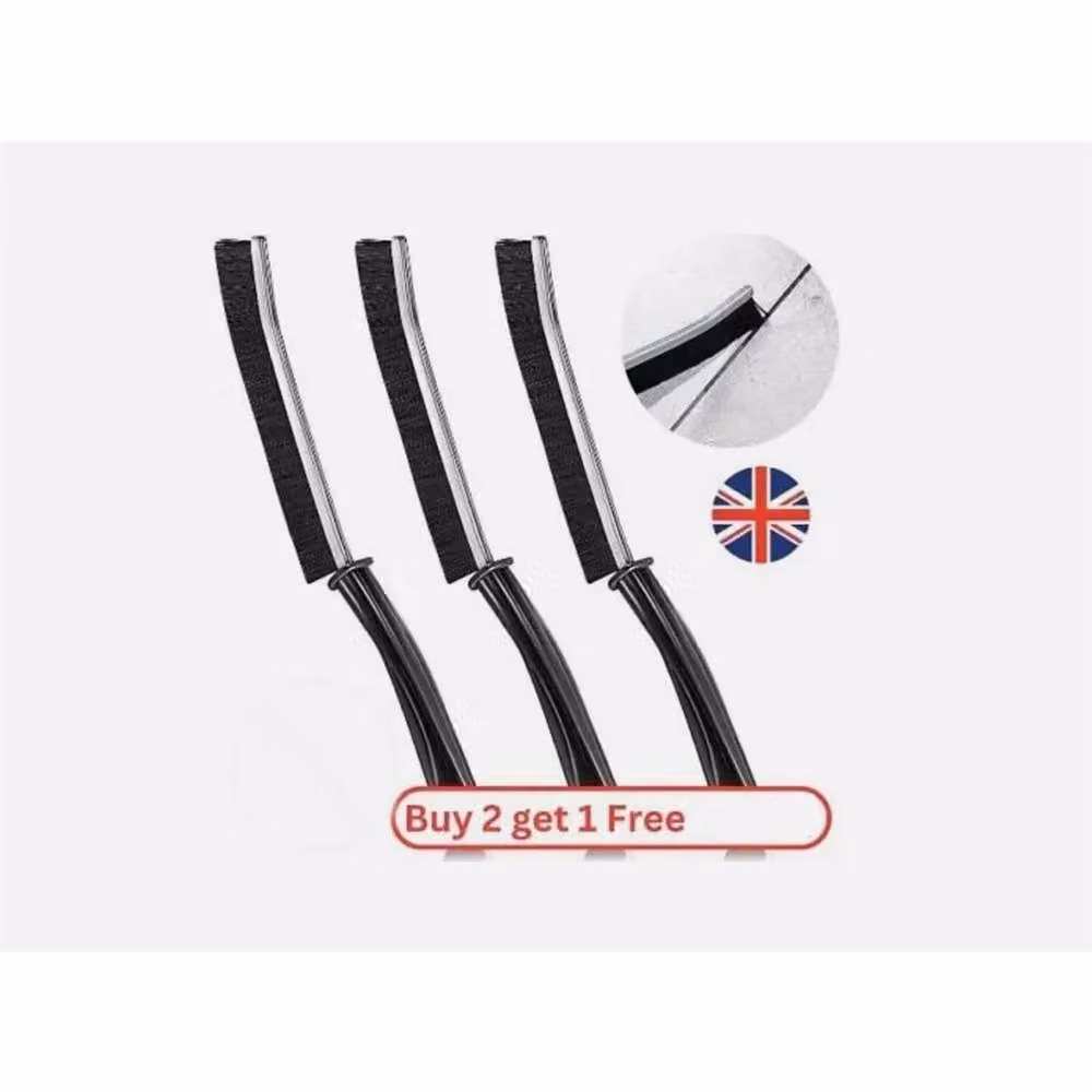 VOGREX 3-Piece Black Hard Bristle Crevice Cleaning Brush Set – 2