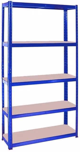 Nordara 5 Tier Heavy Duty Boltless Metal Shelving Unit in Blue, Width: 80 cm – 1