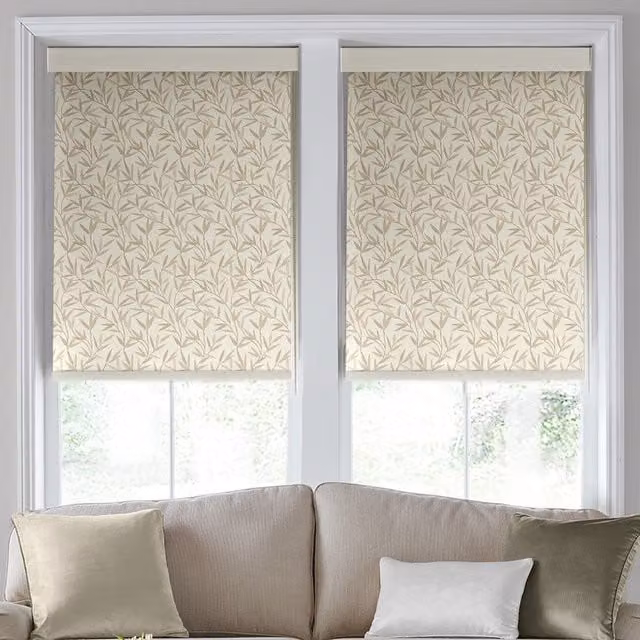 Laura Ashley Willow Leaf Translucent Made To Measure Roller Blind in Beige Floral Polyester