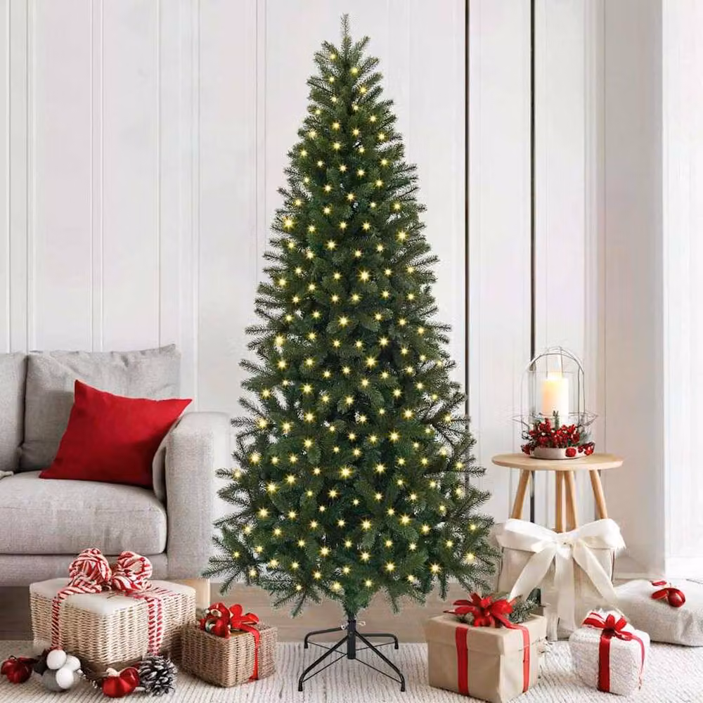 Berkfield Home Elegant Artificial Christmas Tree with 300 LEDs, Green, Height: 180 cm, Width: 90 cm, Depth: 90 cm – 2