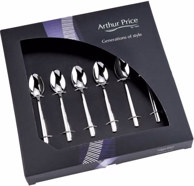 Arthur Price Horizon Polished Stainless Steel 6 Piece Coffee Spoon Set in Silver – 1