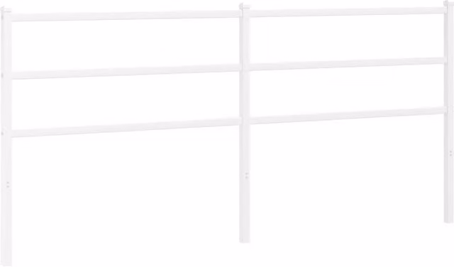 Berkfield Home Classic Metal Headboard in White, 180 cm