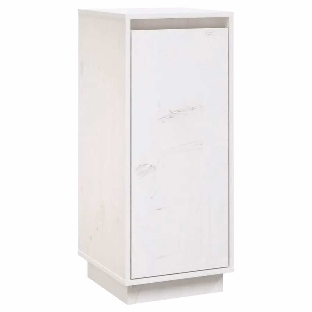 Berkfield Home White Solid Wood Pine Sideboard W/D/H: 31.5 x 34 x 75 cm – 2