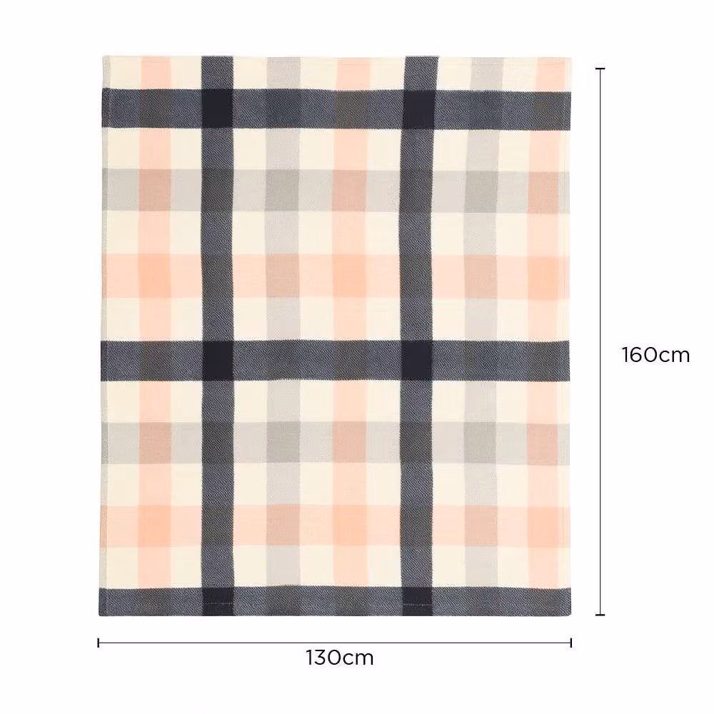 Voltico Super Soft Printed Polar Fleece Blanket in Pink and Yellow, W: 130 cm, L: 160 cm – 2