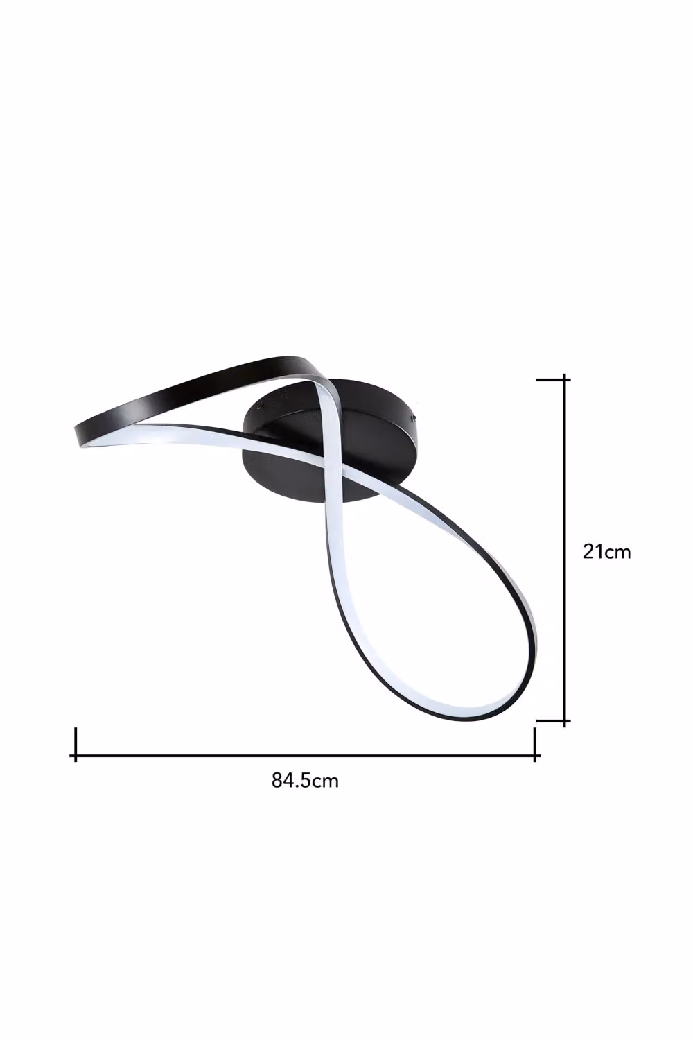 BHS Lighting Octavia LED Flush Ceiling Light in Black – 3