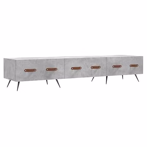 vidaXL TV Cabinet in Concrete Grey, W/D/H: 150 x 36 x 30 cm