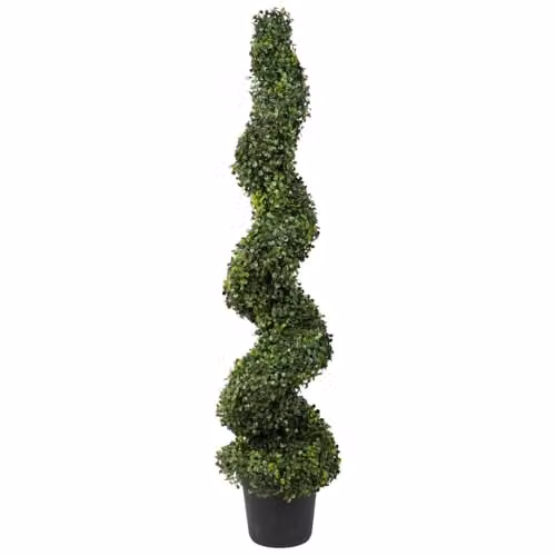 Best Artificial Green Boxwood Buxus Topiary Spiral Tree, Height: 120 cm