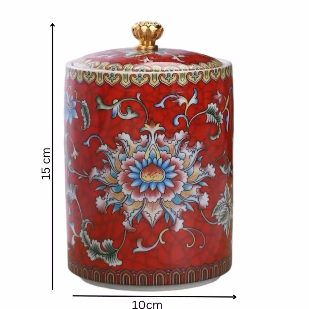 Candle Up Tranquil Red Large Soy Wax Candle in Ceramic Holder – 2
