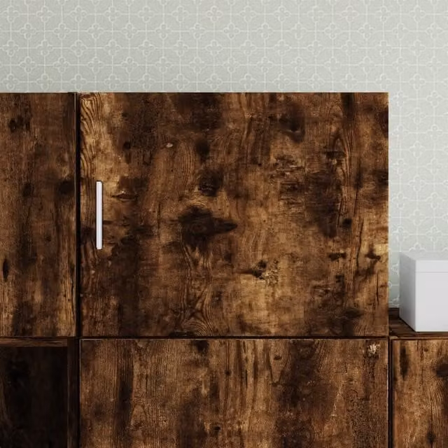 Berkfield Home Smoked Oak Wall Cabinet, Brown, W: 50 cm, D: 40 cm, H: 42.5 cm – 1
