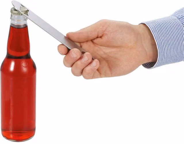 Bullet Stainless Steel Bullet Paddle Bottle Opener in Silver