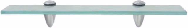 Berkfield Home Modern Floating Glass Shelves, 2 Pack, Clear, W: 40 cm, D: 20 cm