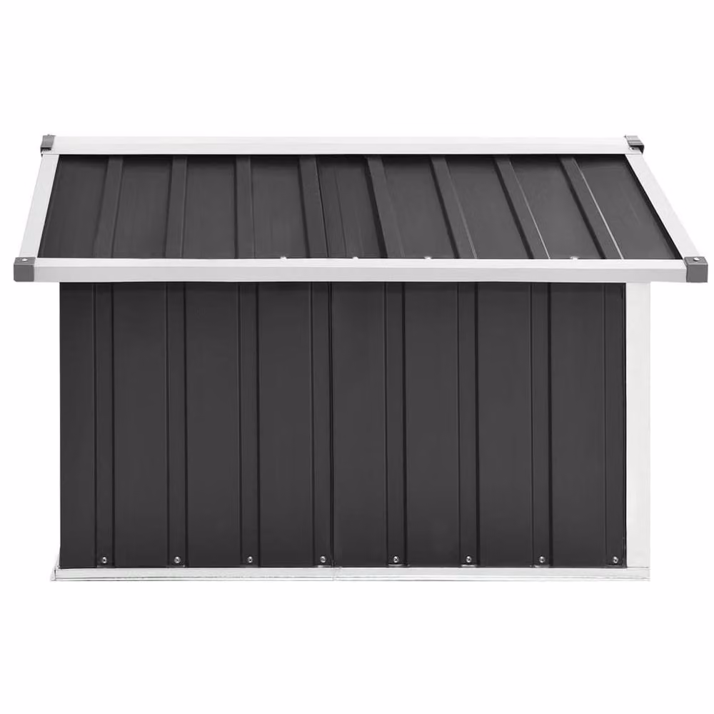 Berkfield Home Garden Robot Lawnmower Shed in Anthracite Black Galvanised Steel, W/D/H: 92 x 97 x 63 cm – 3