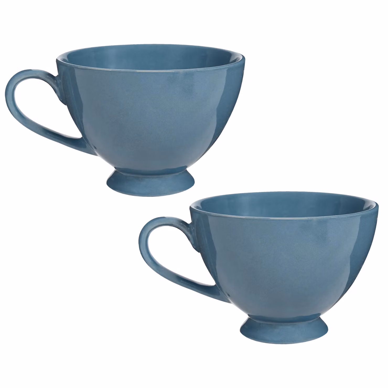 Dibor Montmartre Ceramic Tea Cups and Coffee Mugs, Set of 2, Blue – 2