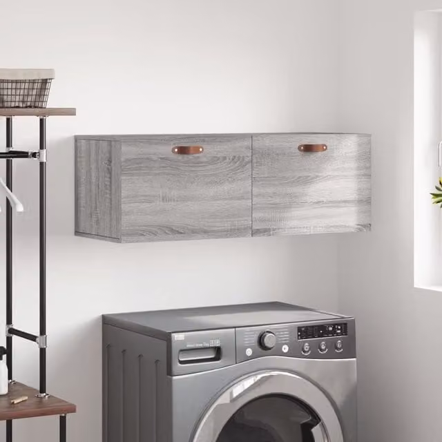 Berkfield Home Wall Mounted Cabinet in Grey Sonoma, W/D/H: 100 x 36.5 x 35 cm – 1