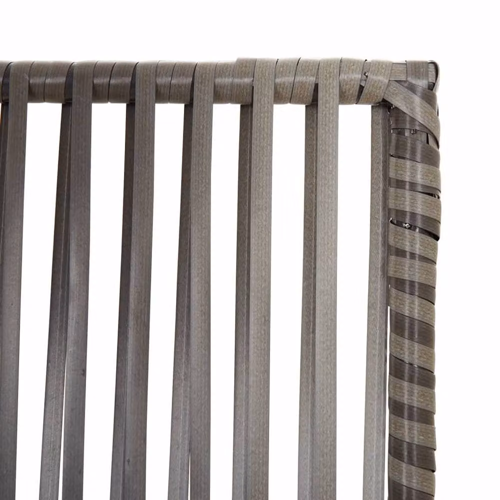 Berkfield Home 5 Panel Grey Poly Rattan Room Divider – 3