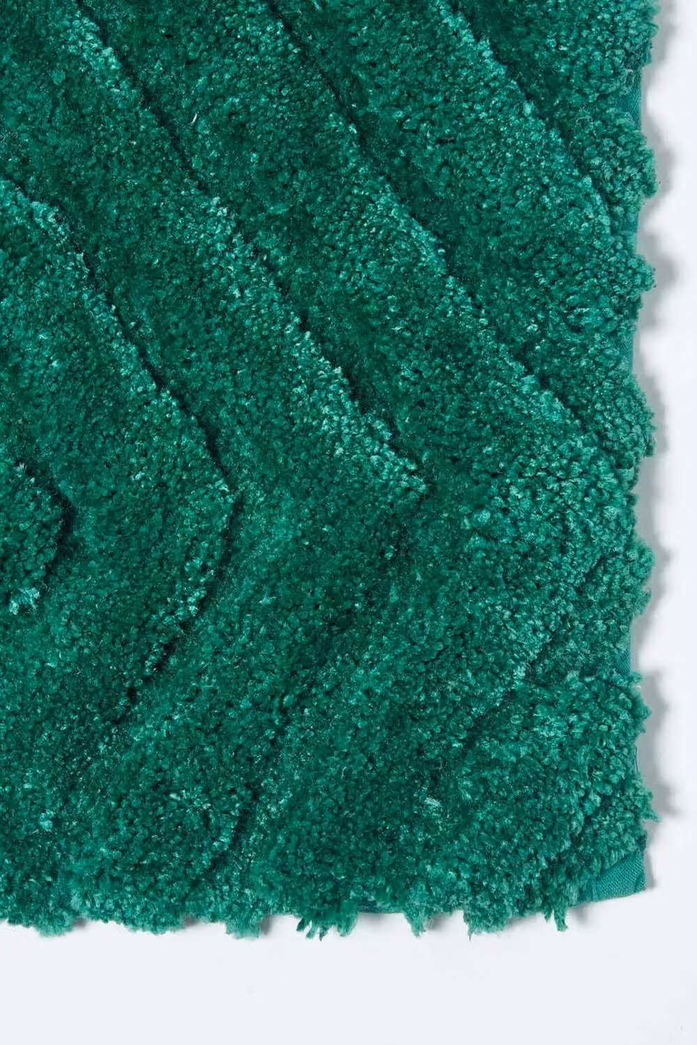 Homescapes Super Absorbent Ikat Pattern Bath Mat in Emerald Green, W: 50 cm, D: 80 cm – 2