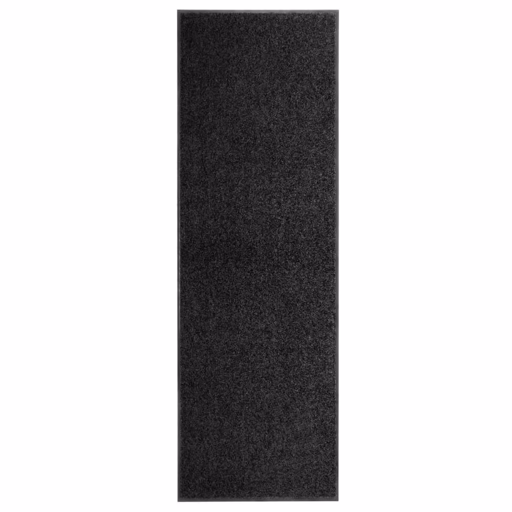 Berkfield Home Pliable Washable Non-Slip Doormat, Black, W: 60 cm, L: 150 cm – 2
