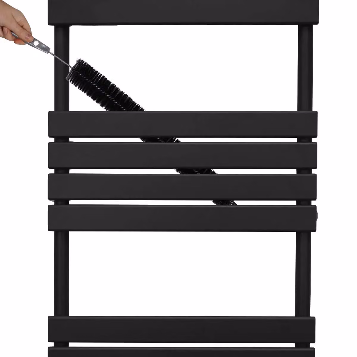 Monstershop Flat Panel Steel Towel Radiator in Black, H 120 cm x W 45 cm – 4