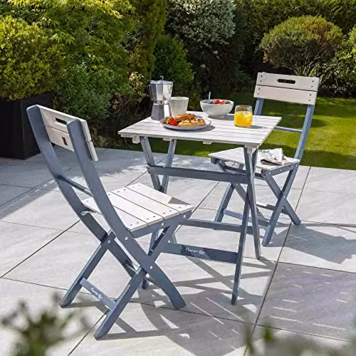 Norfolk Leisure Galaxy Bistro Set in Grey
