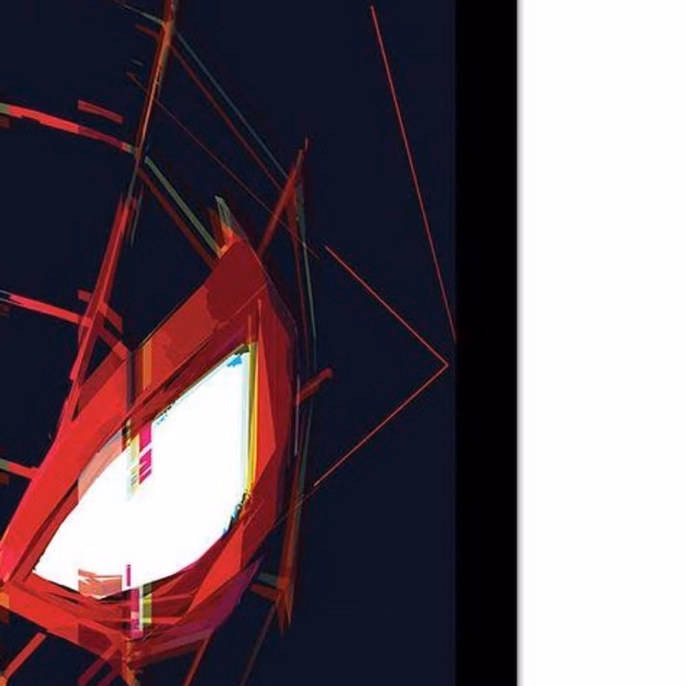Spider-Man Close Up Miles Morales Framed Multicolour Paper Poster in Black – 2