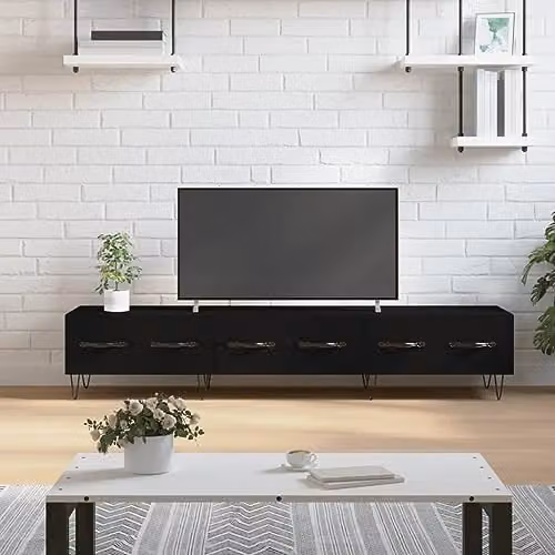 vidaXL Modern Black TV Cabinet W/D/H: 150 x 36 x 30 cm – 2