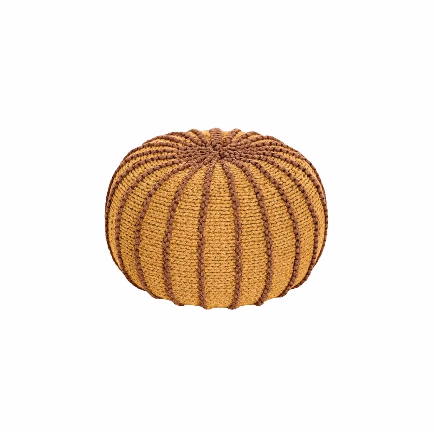 Zuri House Ziggy Knitted Pouffe in Brown – 5