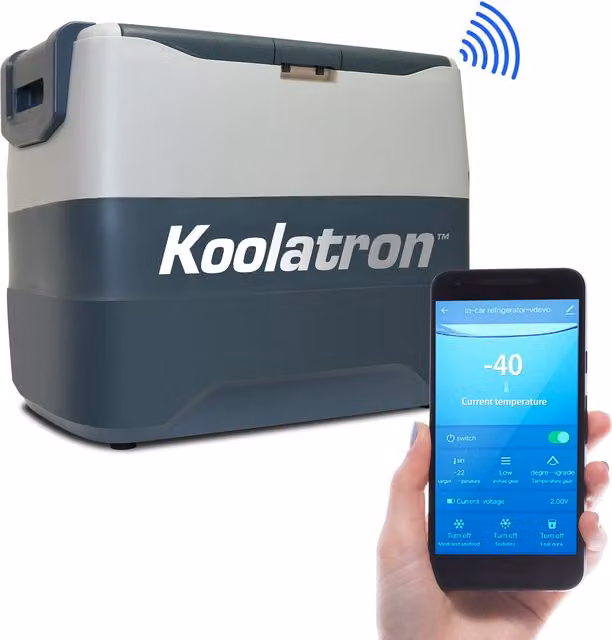 Koolatron SmartKool Bluetooth Enabled Electric Cooler Freezer, 50L, Silver – 7