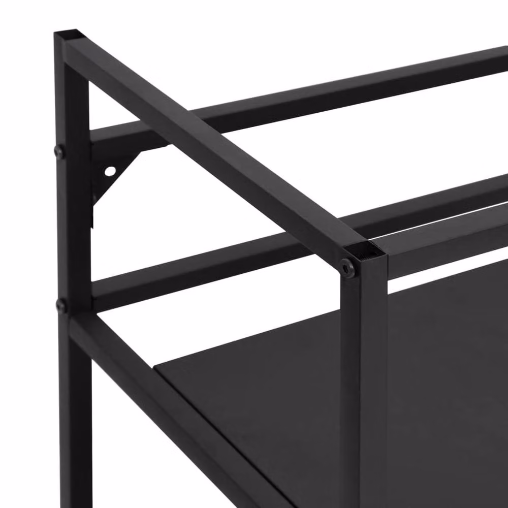 Berkfield Home Black Matt Metal Freestanding Bathroom Washbasin Frame W/D/H: 79 x 38 x 83 cm – 5