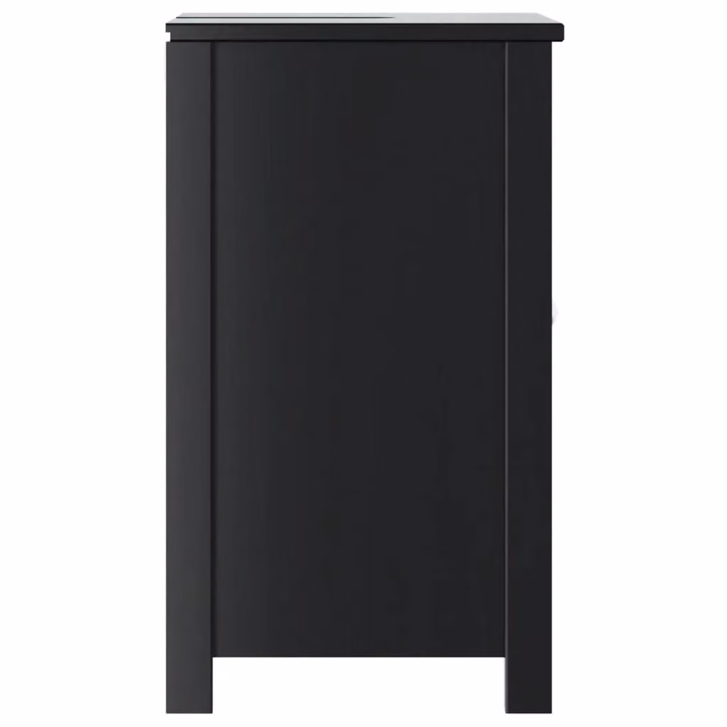 Berkfield Home BERG Black Rustic Solid Wood Pine Bathroom Sink Cabinet W/D/H: 60 x 34 x 59 cm – 3