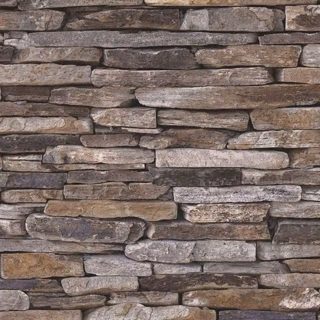 A.S. Création Natural Slate Effect Textured Wallpaper in Grey