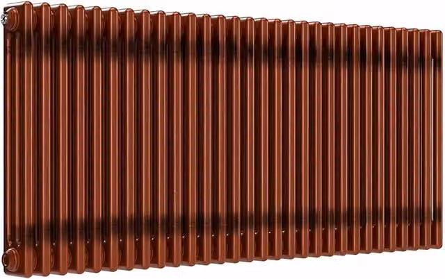 Lux Heat Horizontal Copper Lacquer Column Radiator in Copper, Brown or Bronze, H x W: 137 x 60 cm