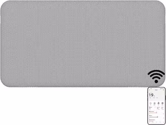 Mylek White Mica Infrared Panel Heater with WiFi and App Control