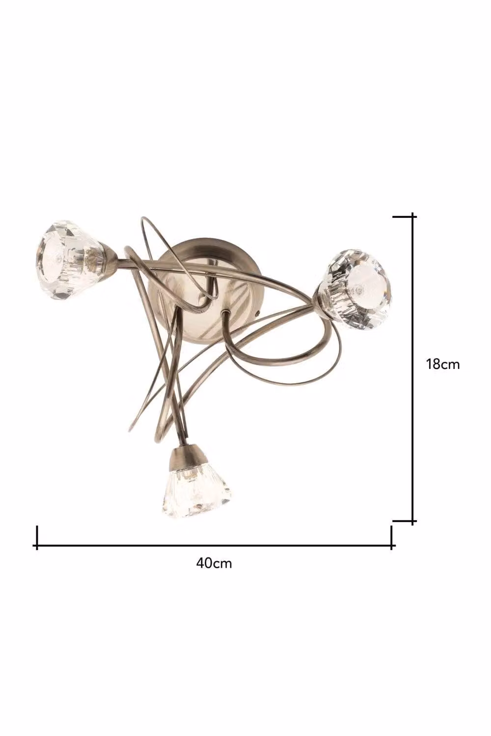 BHS Lighting Marianne Flush Ceiling Light in Gold/Brass – 2