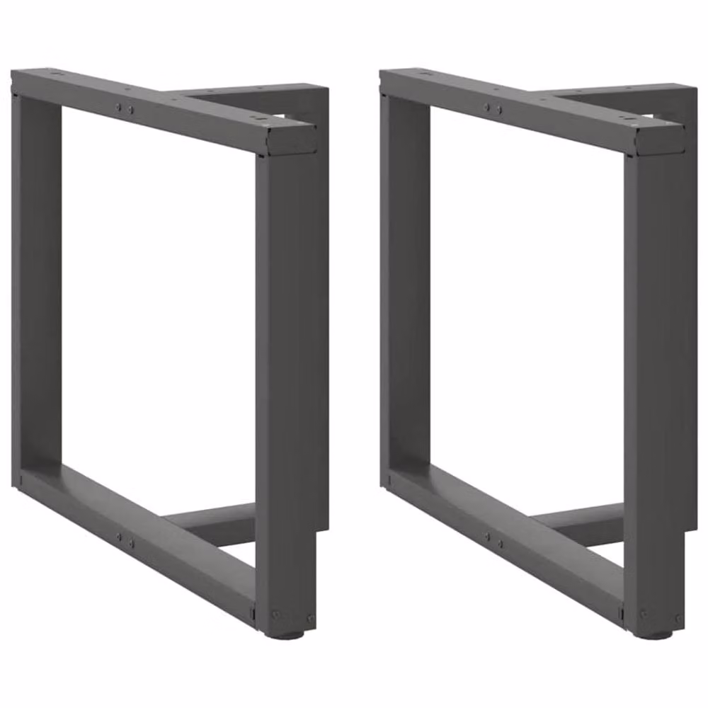 Berkfield Home T-Shaped Dining Table Legs, 2 Piece Steel Set in Anthracite Grey, W: 100 cm, D: 35 cm, H: 72-73 cm – 1
