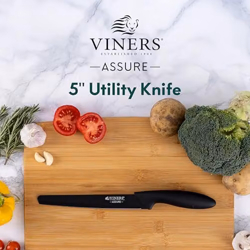 Viners Assure 5 inch Black Utility Knife with Stainless Steel Blade – 2