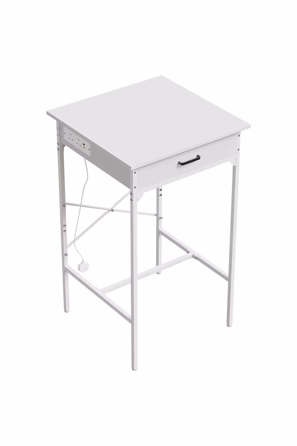 Living and Home Modern Square White Tall Table for Cafe or Bar – 4