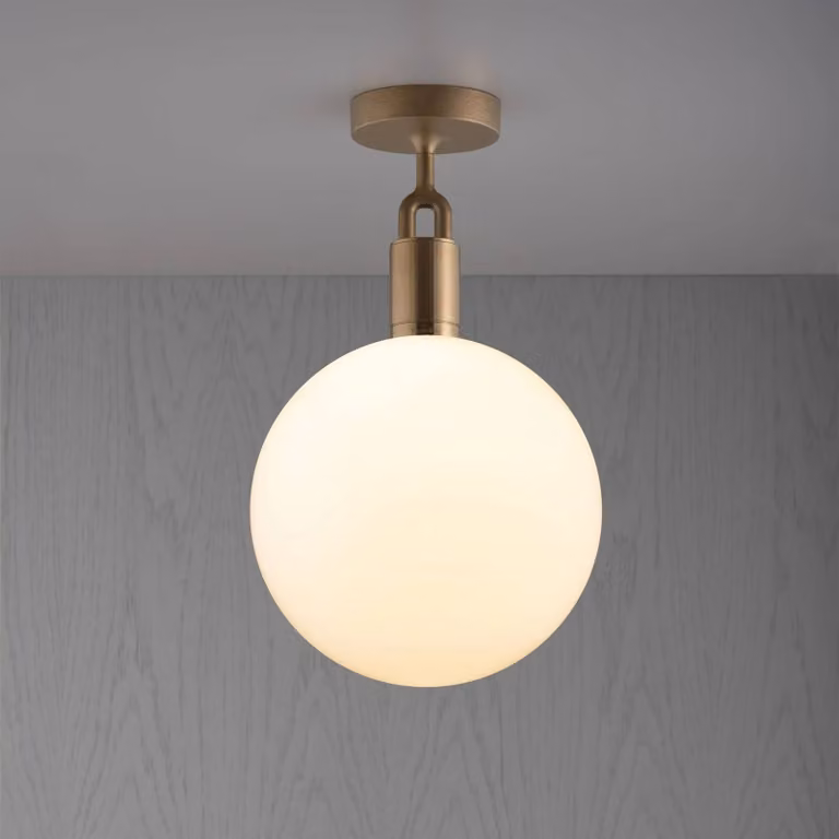 Buster + Punch Forked Ceiling Light with White Opal Glass Sphere