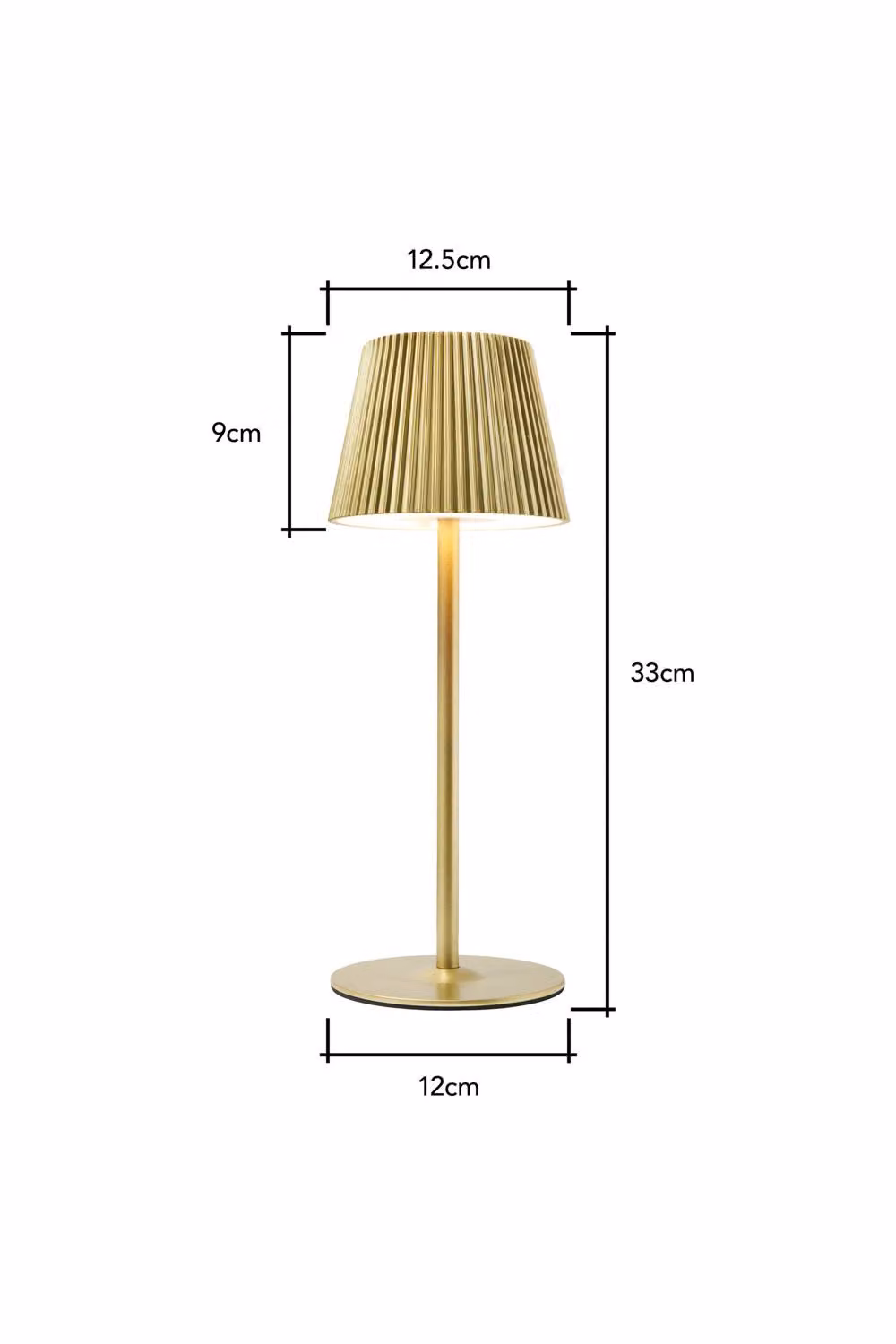 BHS Lighting Esther Rechargeable LED Table Lamp in Gold/Brass – 3
