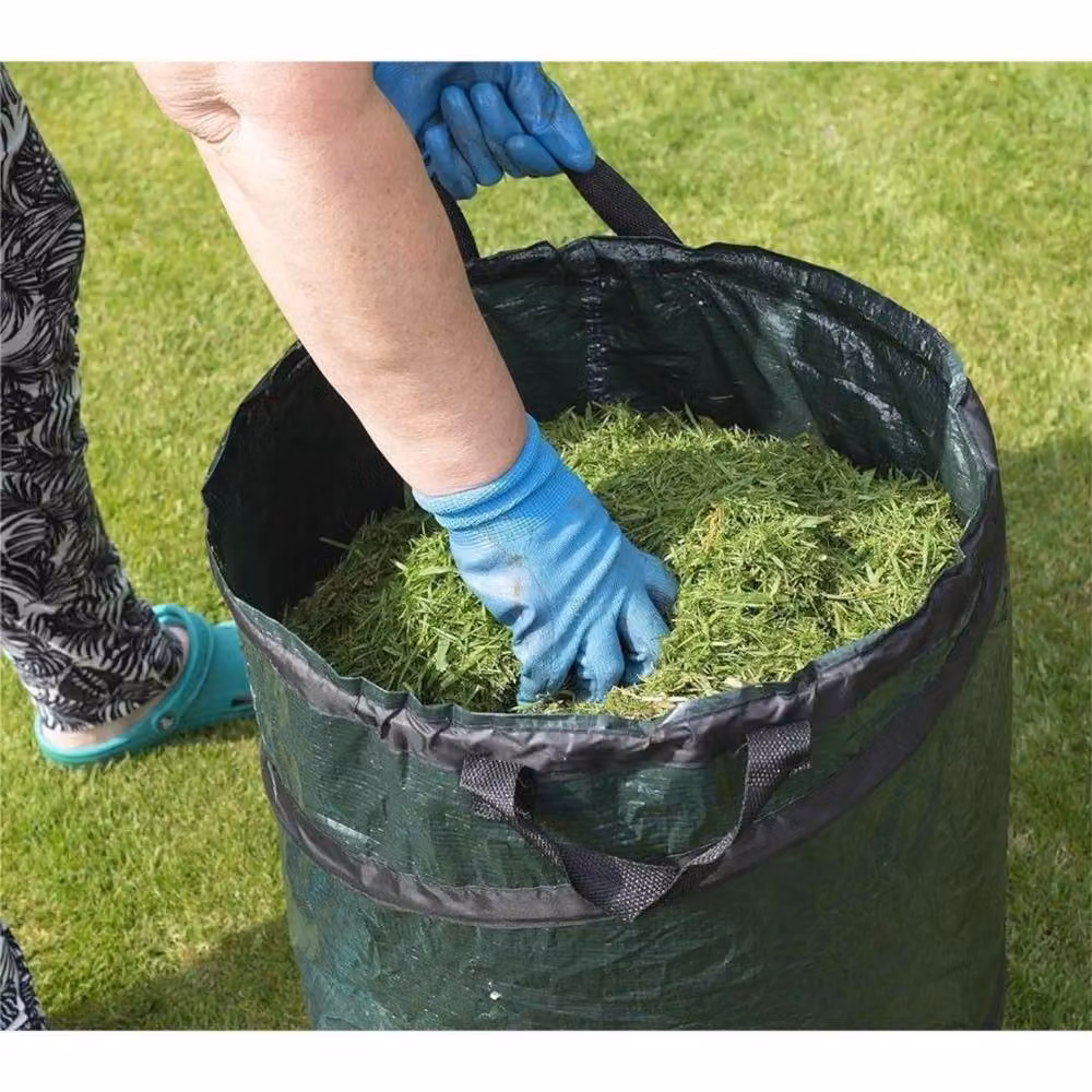 MANTRARAJ Heavy Duty Pop Up Garden Waste Refuse Bag, 120L, Green – 4