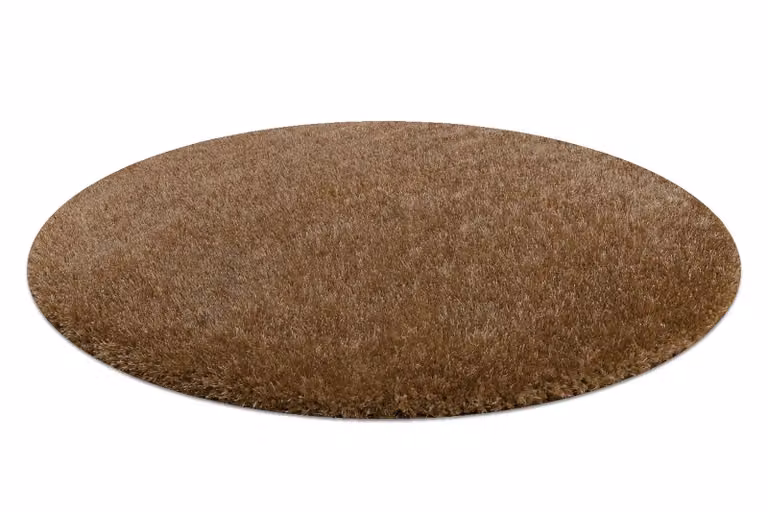 RugsX Buenos Round Beige Polyester Rug, Diameter: 150 cm