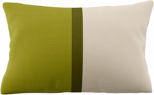 Orla Kiely Abacus Block 2 Pack Cotton Percale Pillowcases in White and Green