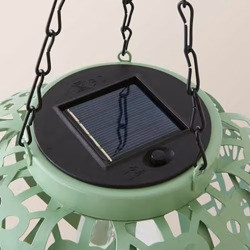 ValueLights Artichoke Solar Hanging LED Garden Lantern Light in Green – 2