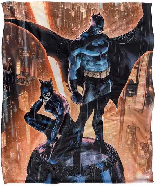 Warner Bros. Batman Catwoman Over City Super Soft Silky Touch Fleece Throw Blanket, Multicolour, W: 91.44 cm x L: 147 cm – 6