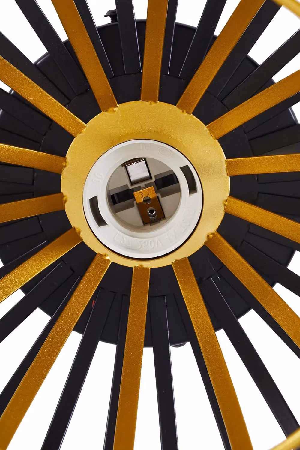 Living and Home Metal Lantern Shape Ceiling Light in Black and Gold/Brass – 3
