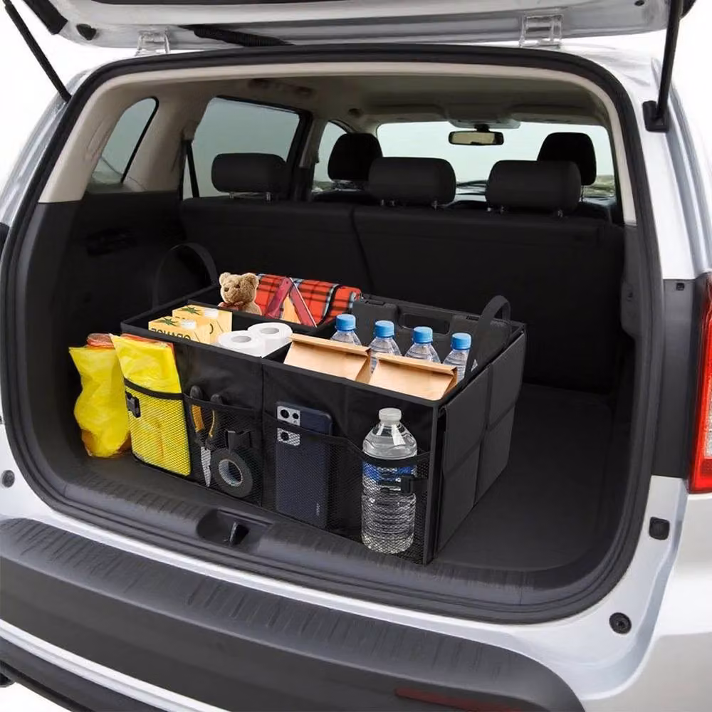 Kelvenix Foldable Heavy Duty Large Car Boot Travel Tidy Storage Bag in Black, W/D/H: 56 x 40 x 26 cm – 5