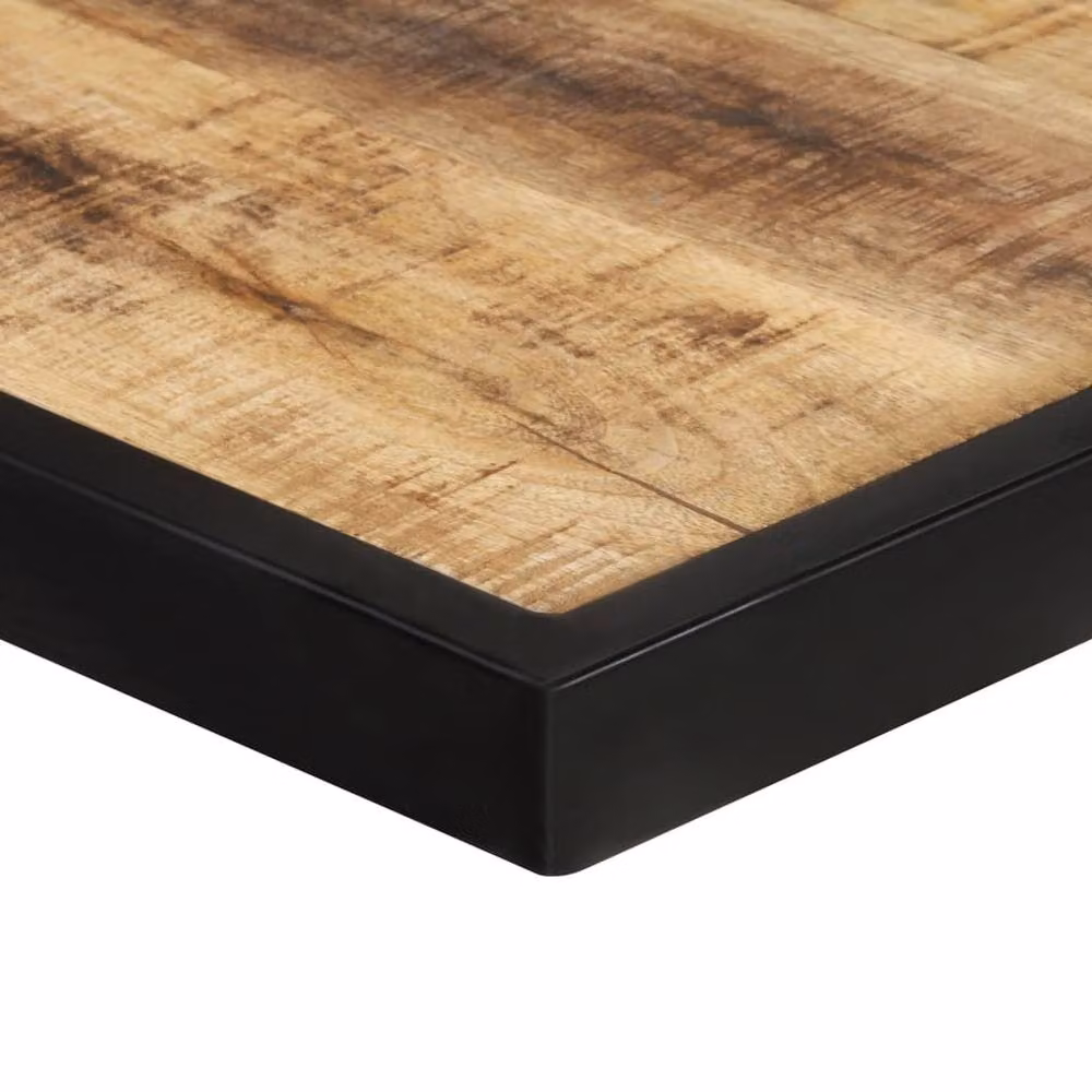 Berkfield Home Beautiful Rectangular Mango Wood Dining Table in Brown, W/D/H: 180 x 90 x 76 cm – 3