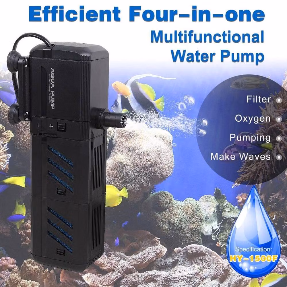 SPETLEK 4 in 1 Aquarium Fish Tank Filter Water Pump, 1500L/H, Black – 2